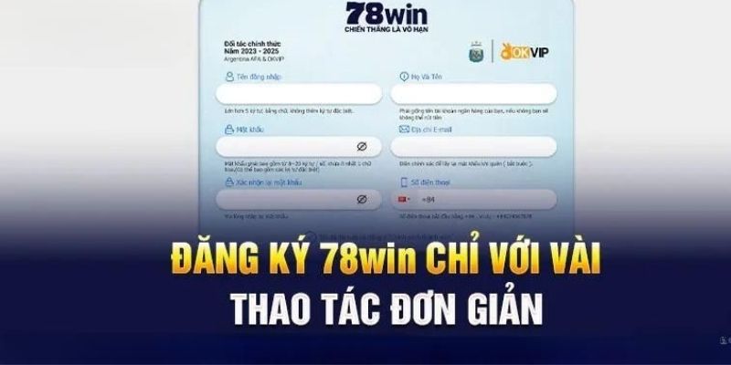 Đăng Nhập 78WIN - Truy Cập Nhà Cái Đơn Giản Và Nhanh Chóng 3 Đăng nhập 78WIN điền đúng dữ liệu
